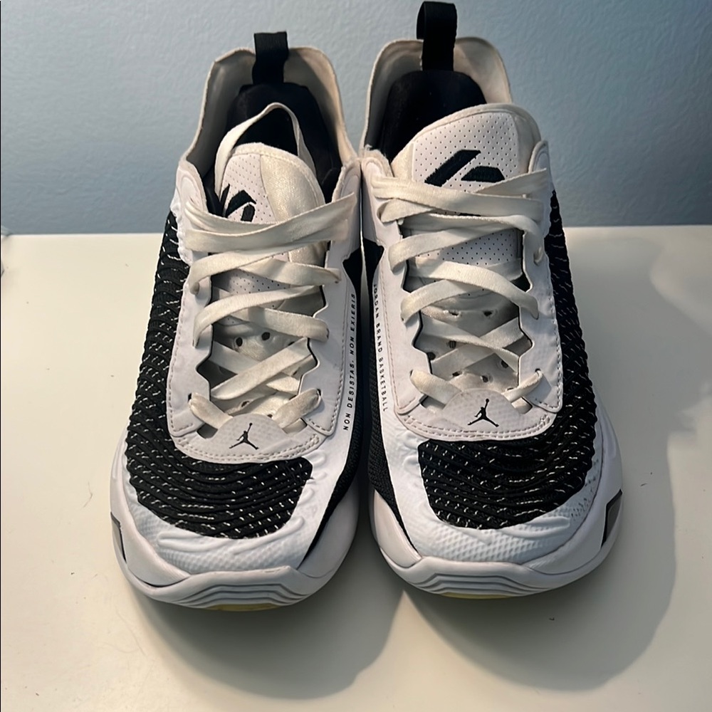Jordan Black and White Athletic Sneakers